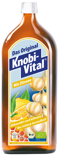 Abbildung der Flasche KnobiVital mit Zitrone